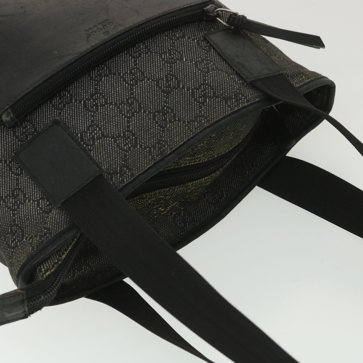 GUCCI GG Canvas Tote Bag Black 28893 ar8950