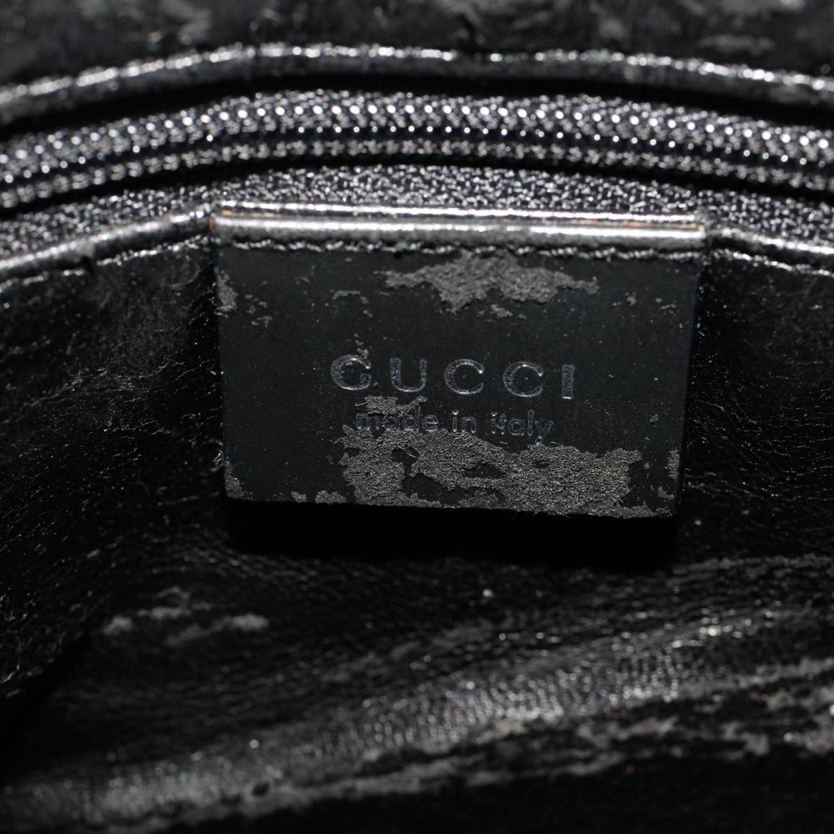 GUCCI Shoulder Bag Leather Black 001.3017 ar9877B