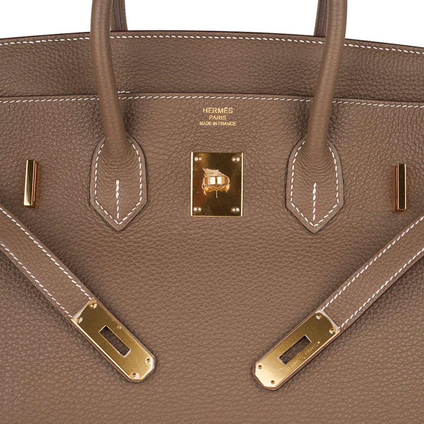 Hermes Birkin 35 Bag Etoupe Gold Hardware Togo Leather Neutral Taupe