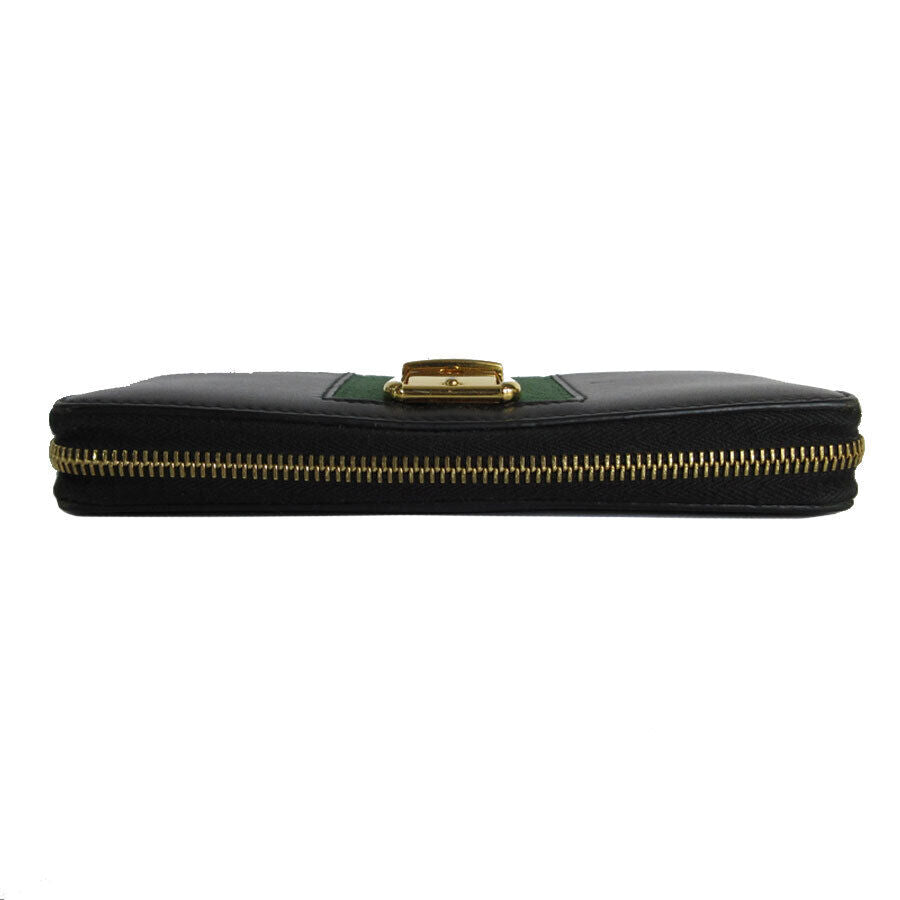 Gucci Zip Around Long Wallet Black