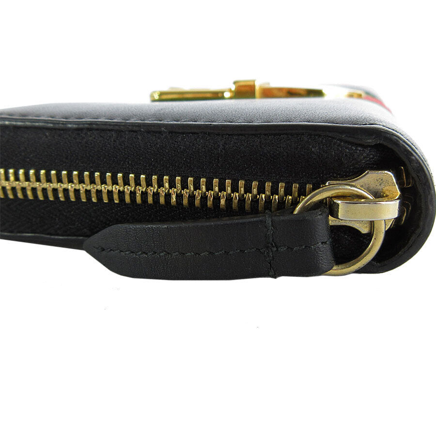 Gucci Zip Around Long Wallet Black
