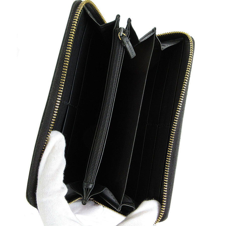 Gucci Zip Around Long Wallet Black