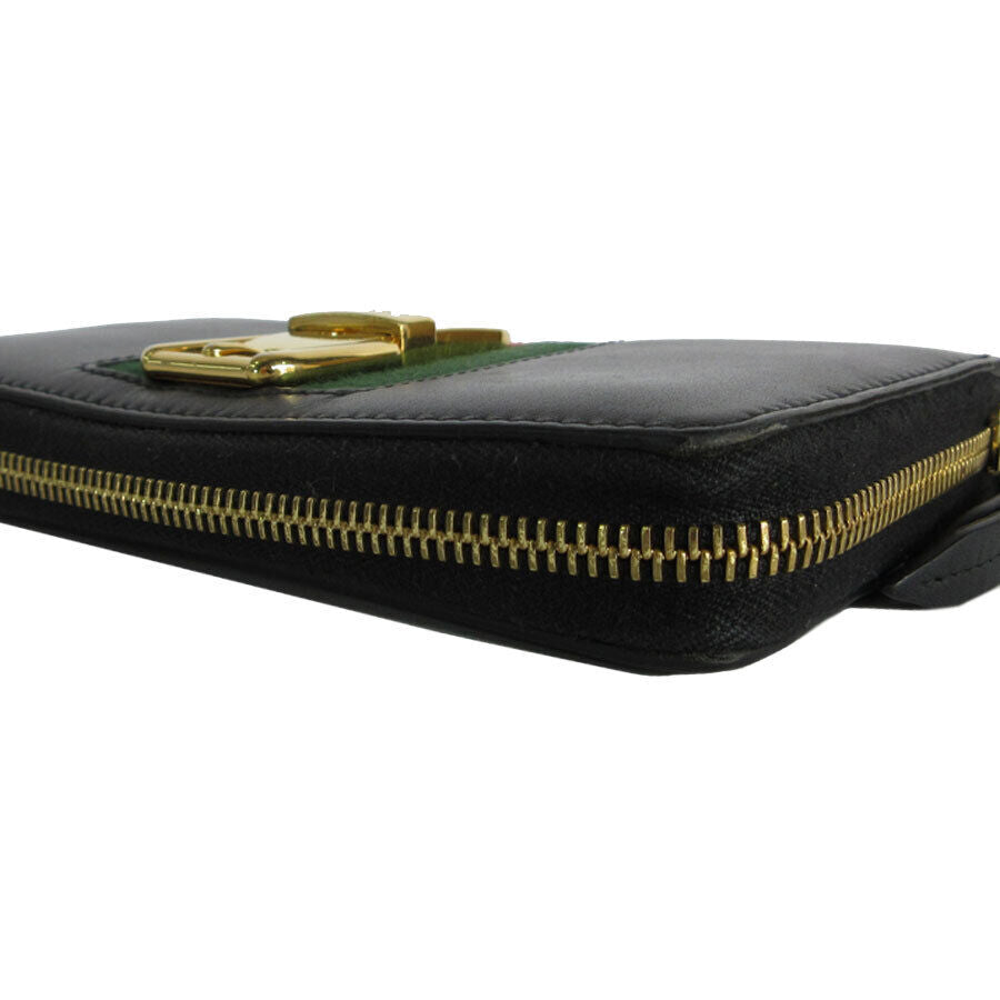 Gucci Zip Around Long Wallet Black