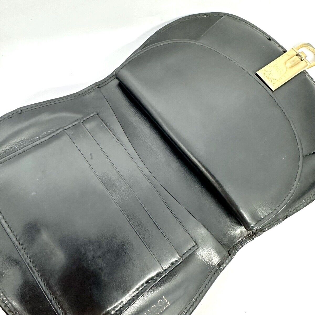 Gucci - Black Leather Bifold Wallet