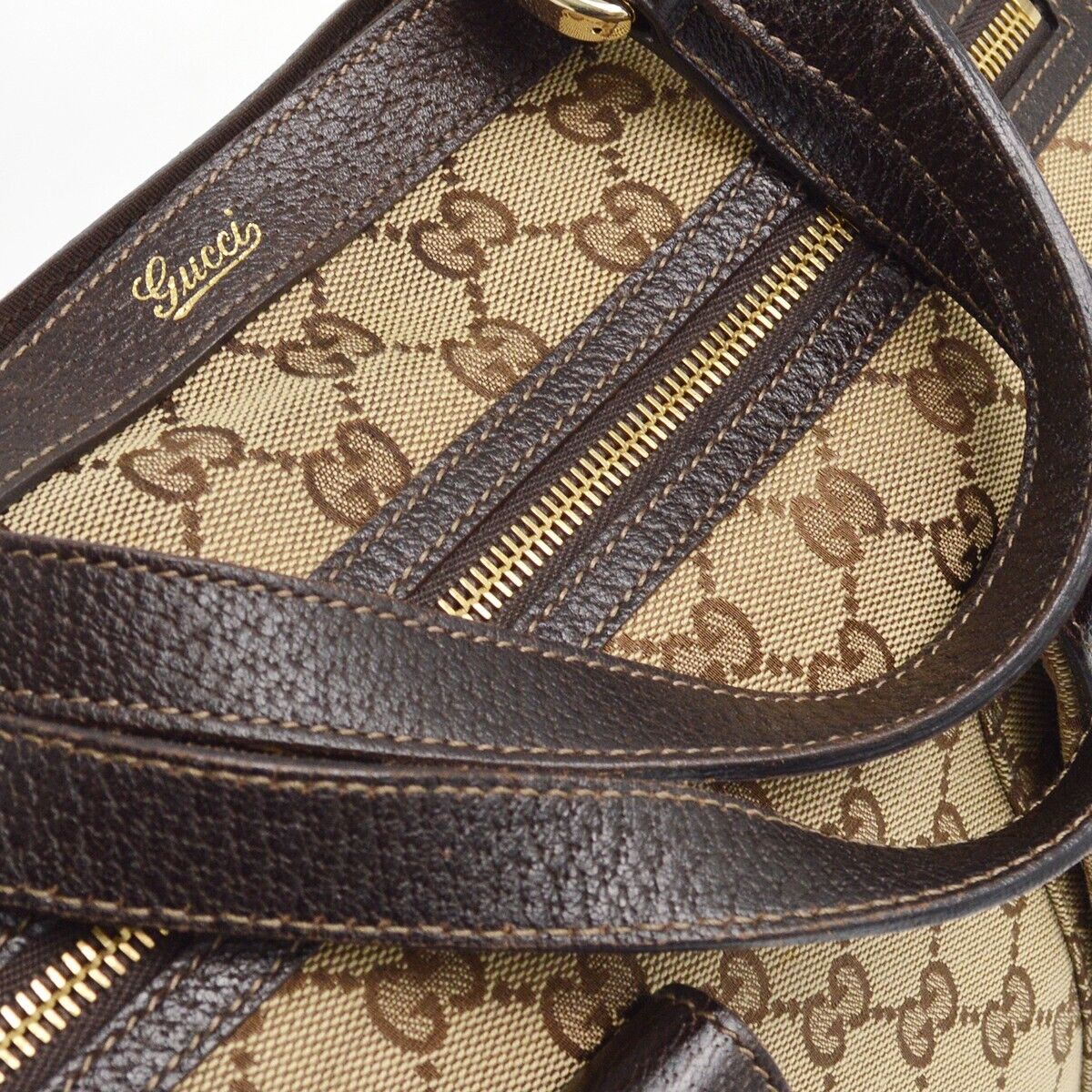 Gucci Beige Brown Gg Tote Handbag