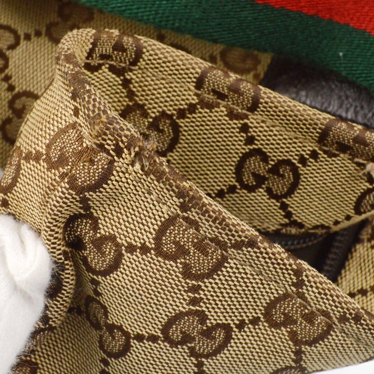 Gucci Beige Brown Sherry Gg Tote Handbag