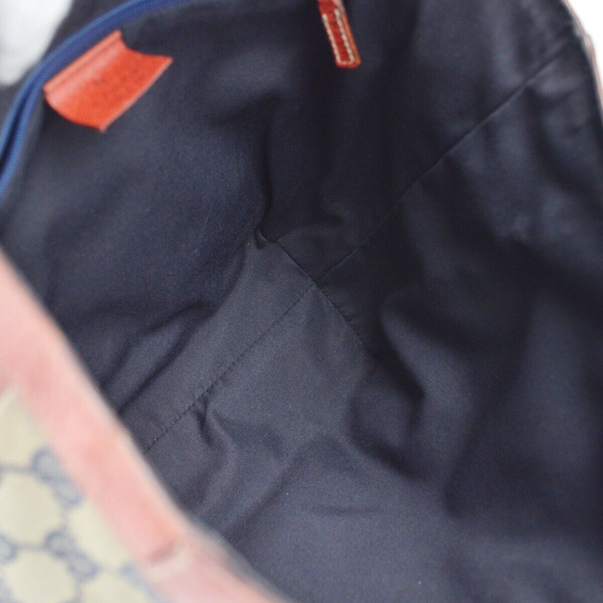 Gucci Red Navy Beige Gg Tote Handbag
