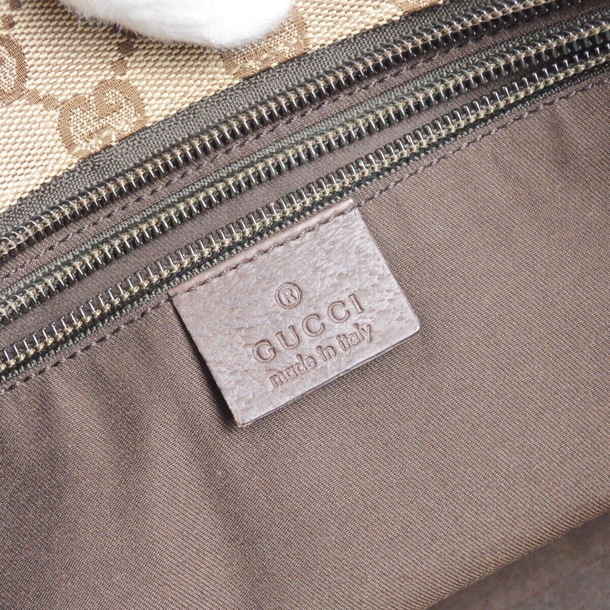 Gucci Beige Brown Sherry Gg Tote Handbag