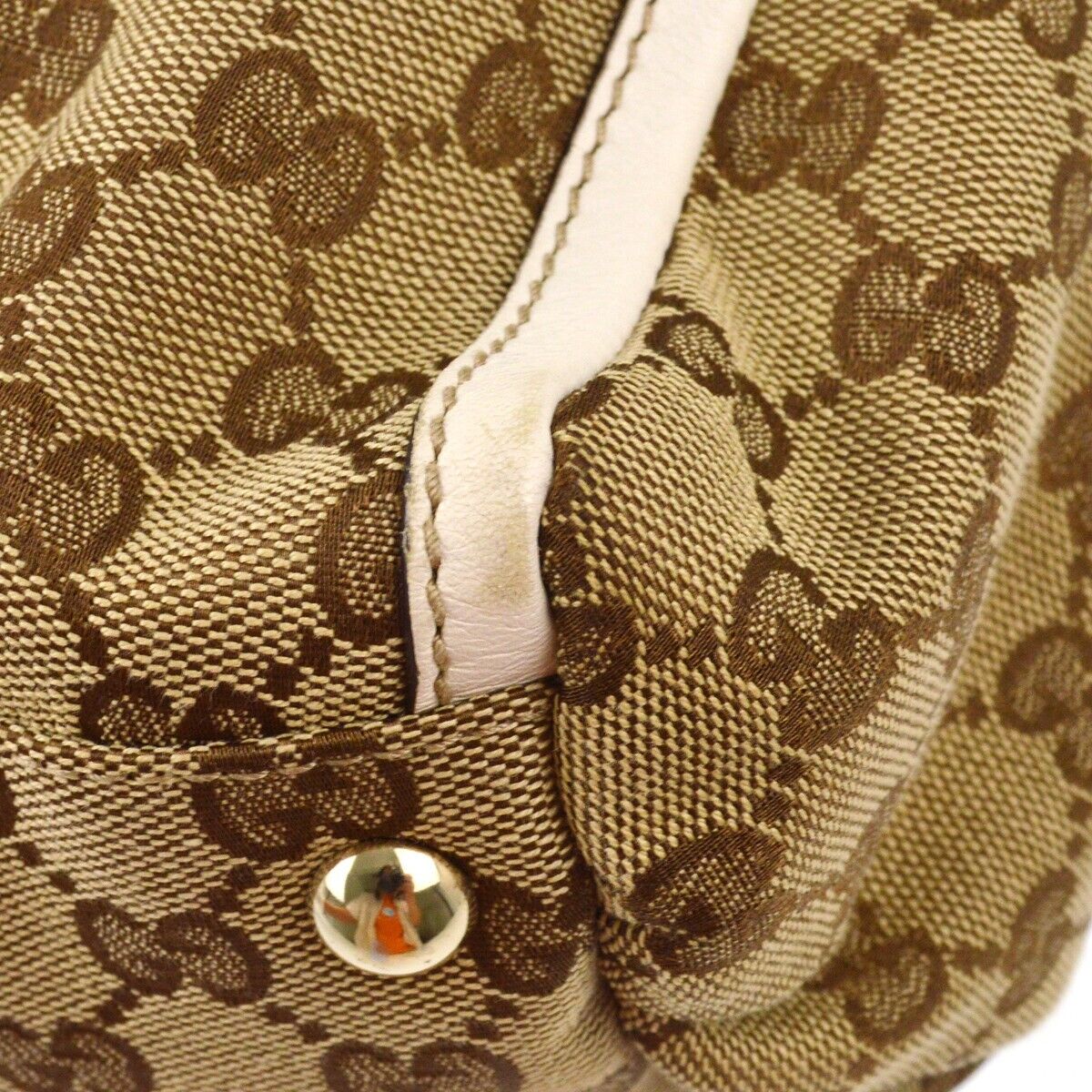 Gucci Beige White Gg Tote Handbag