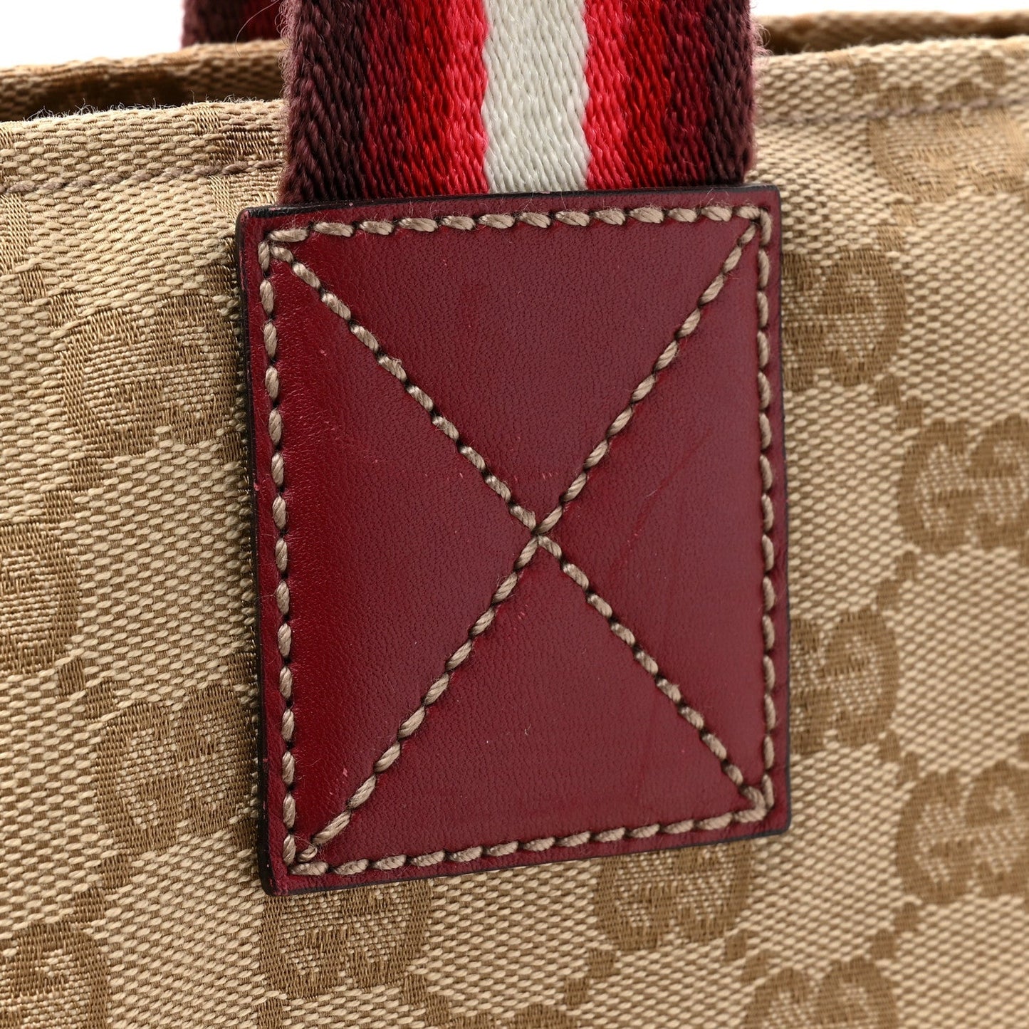 Gucci Gg Large Web Handle Bucket Tote