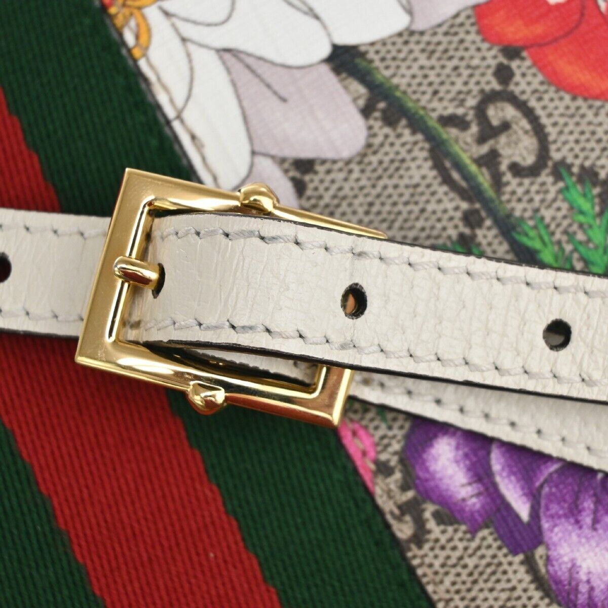 Gucci Gg Pattern Ophidia Flora Shoulder