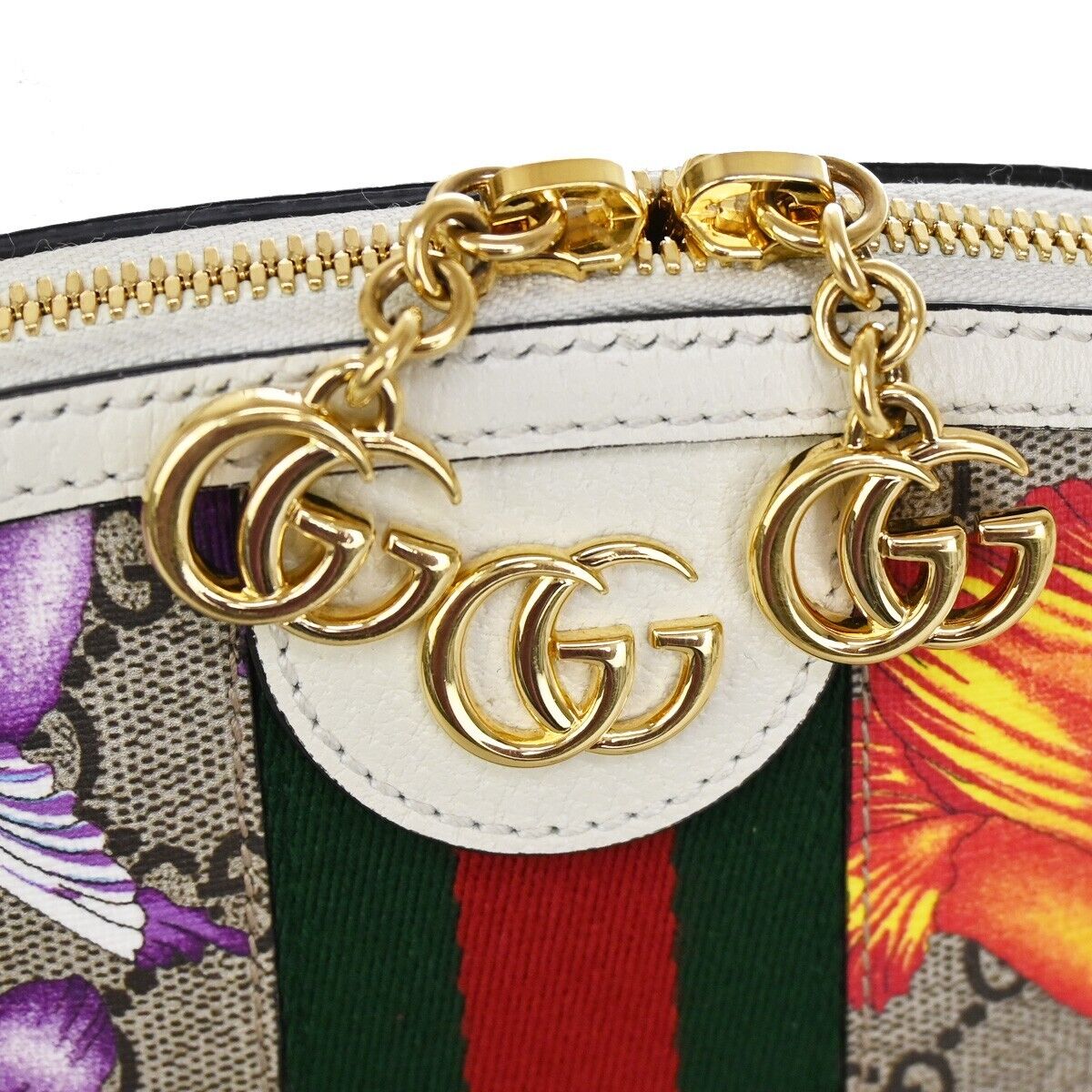 Gucci Gg Pattern Ophidia Flora Shoulder