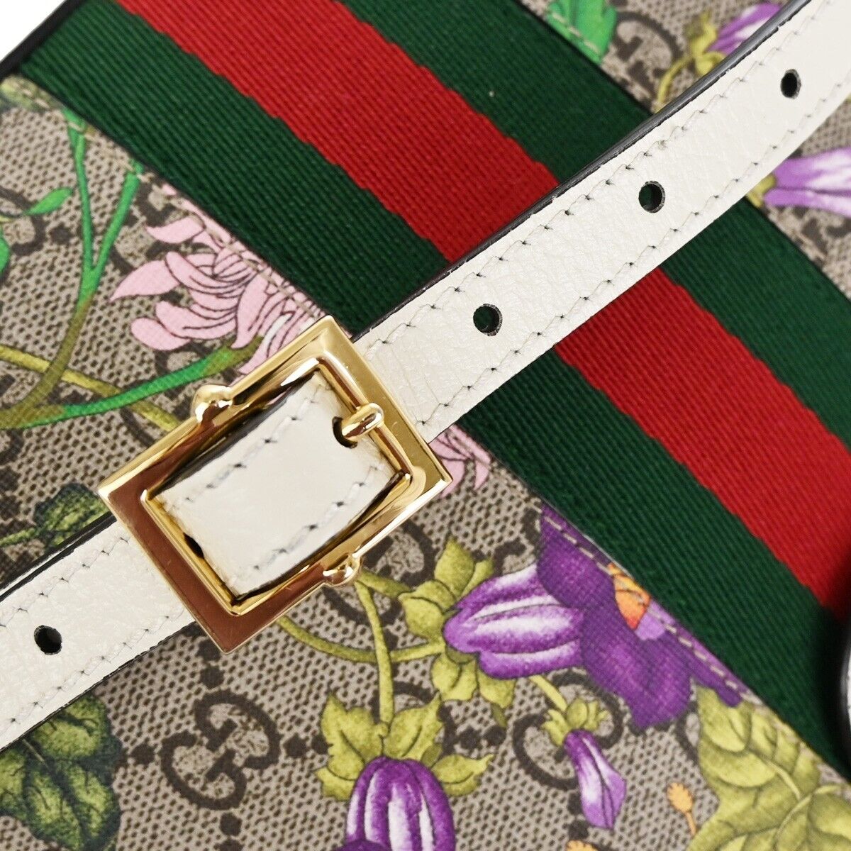 Gucci Gg Pattern Ophidia Flora Shoulder