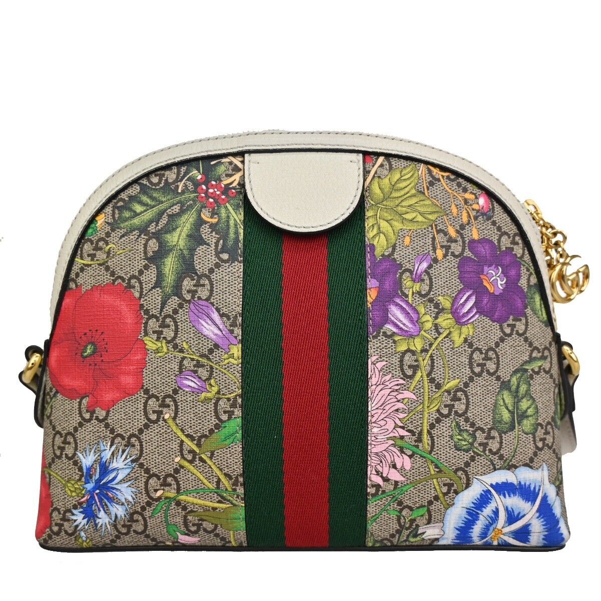 Gucci Gg Pattern Ophidia Flora Shoulder