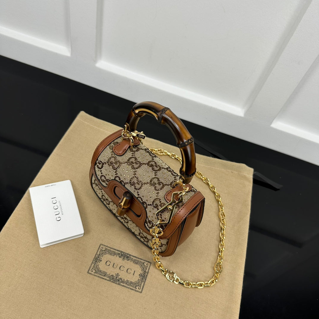BOLSA GUCCI BAMBOO 1947 PEQUENA