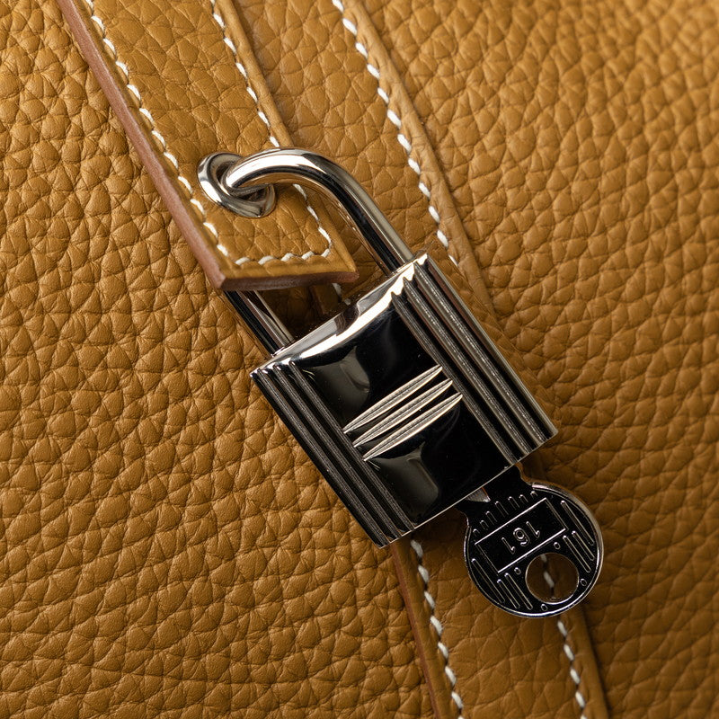 Hermes Picotin Lock GM Handbag Biscuituit Brown Clemence Hermes