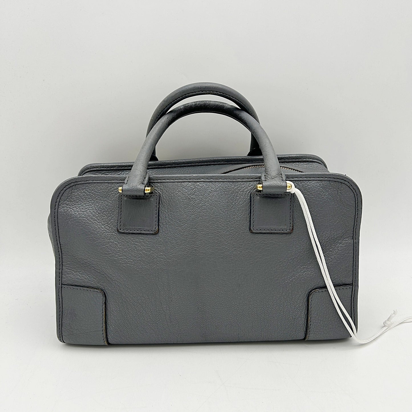 Loewe | Bags | Loewe Amazona 36 Bag Handbag Grey Leather Satchel Lock Key LA4792