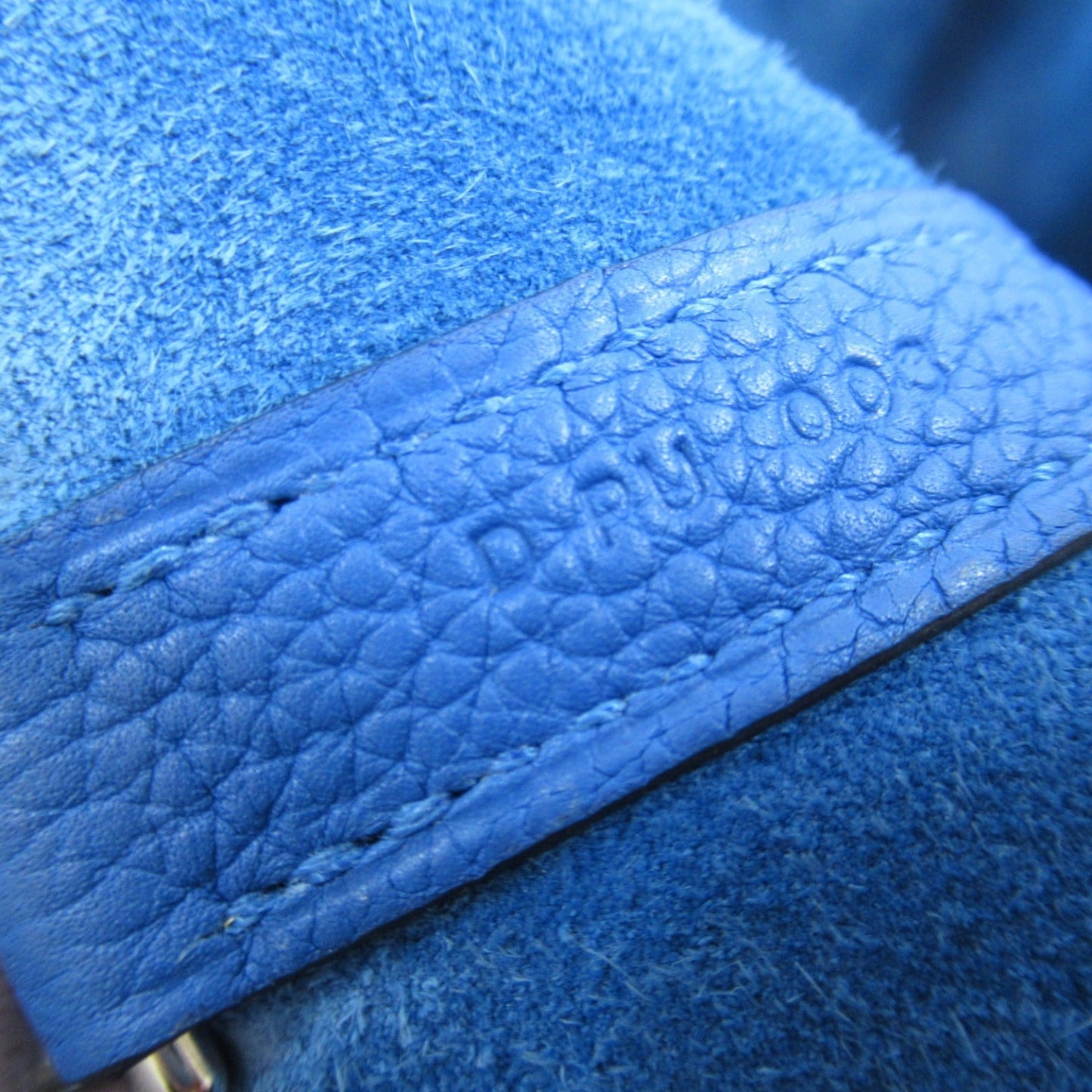 Hermes Picotin Lock MM konos Handbag Handbag Handbag Leather Trio Clemence Blue