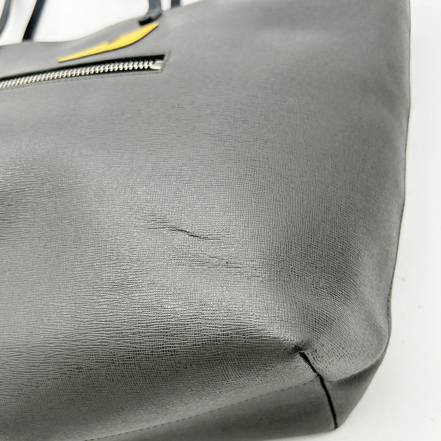 Fendi | Bags | Fendi Shoulder Bag Gray Leather Monster LA13049