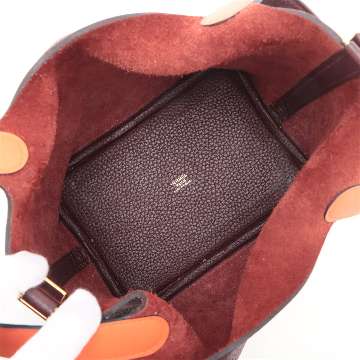 Hermes Picotin Lock Eclat PM clamens Prune x Orange Poppy G X2016