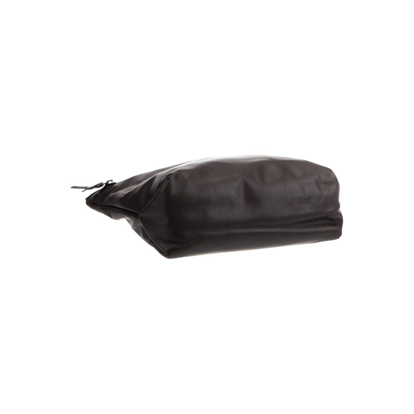 Bottega Veneta Leather Brown Zip Pouch