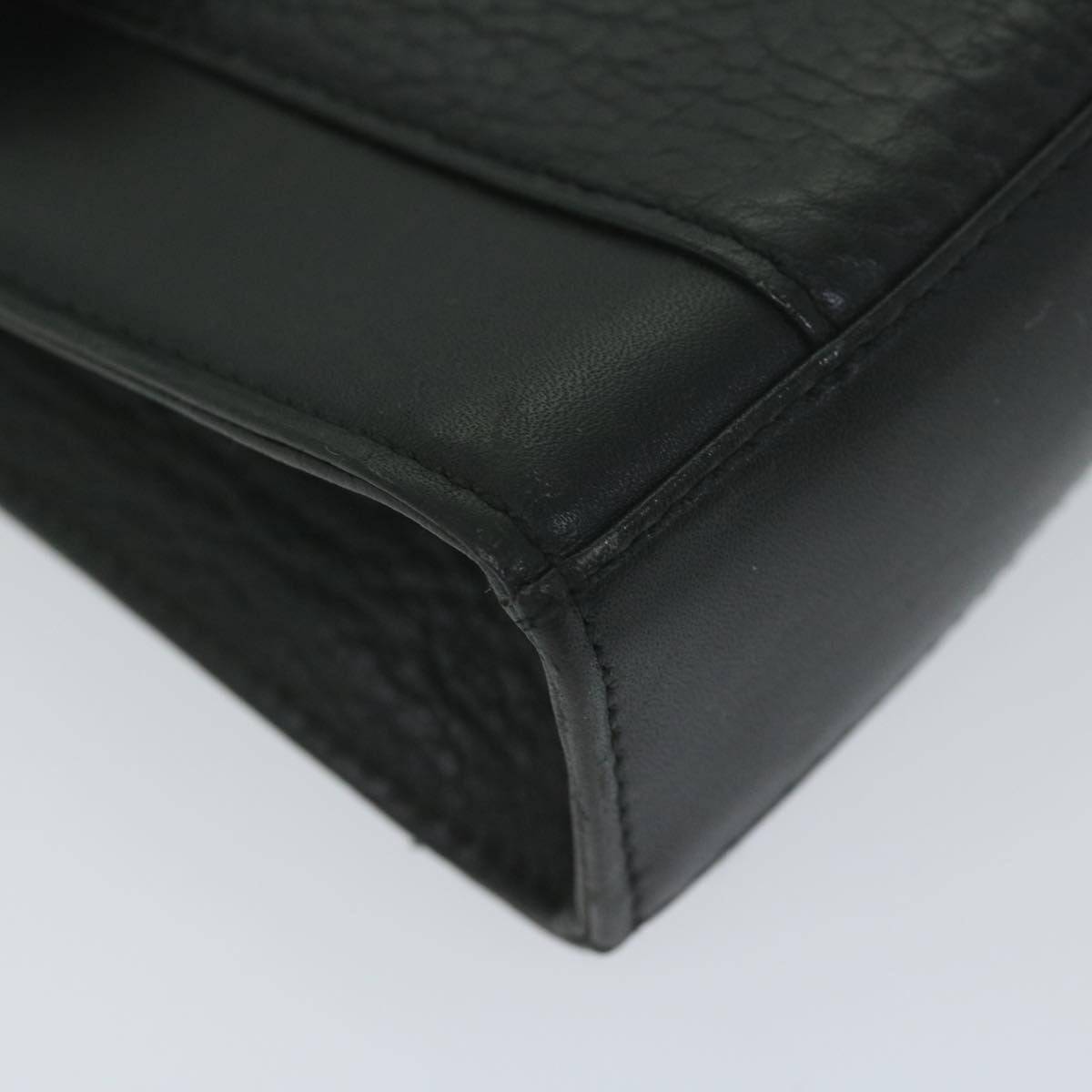 BurberrySs Shoulder Bag Leather Black Auth bs10626