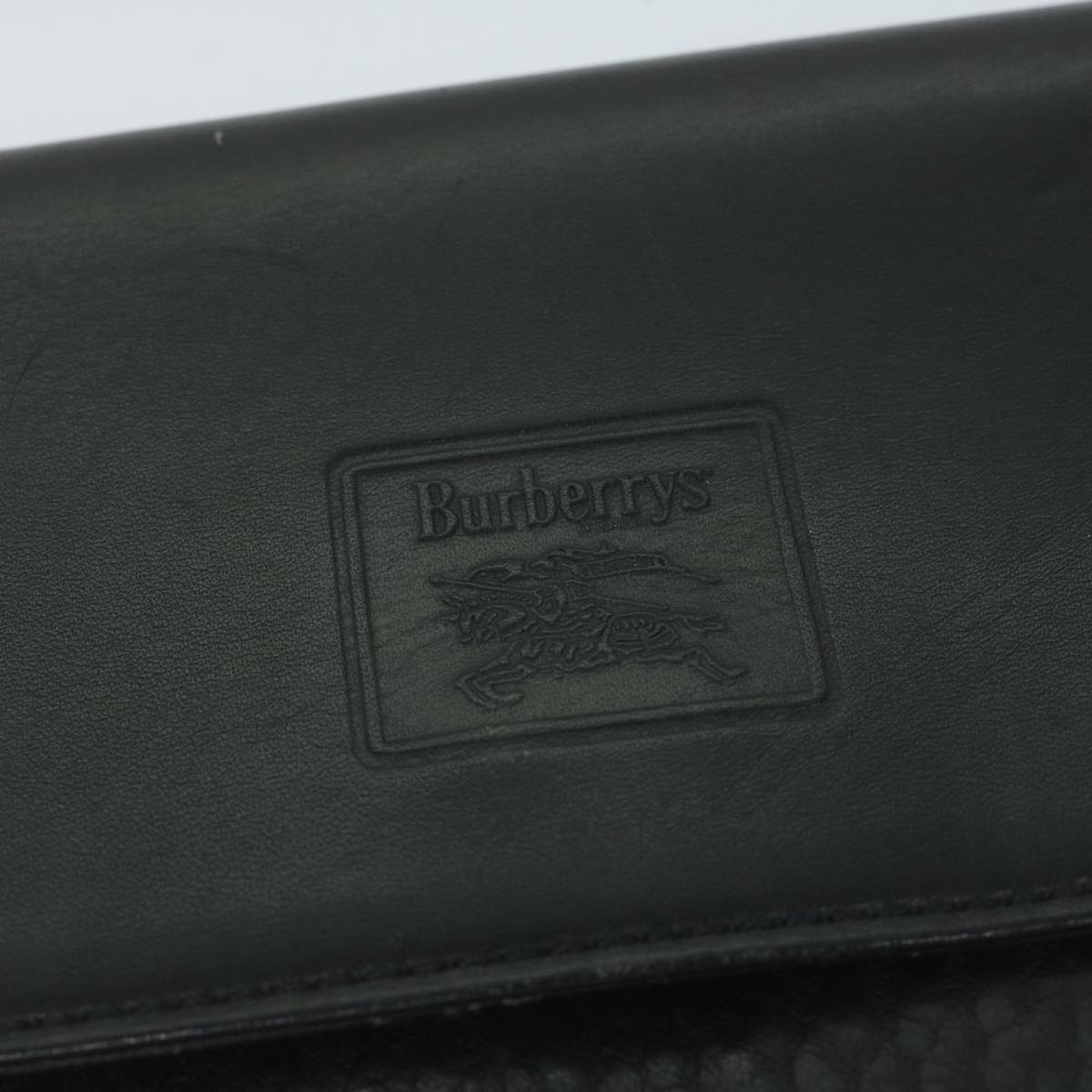 BurberrySs Shoulder Bag Leather Black Auth bs10626