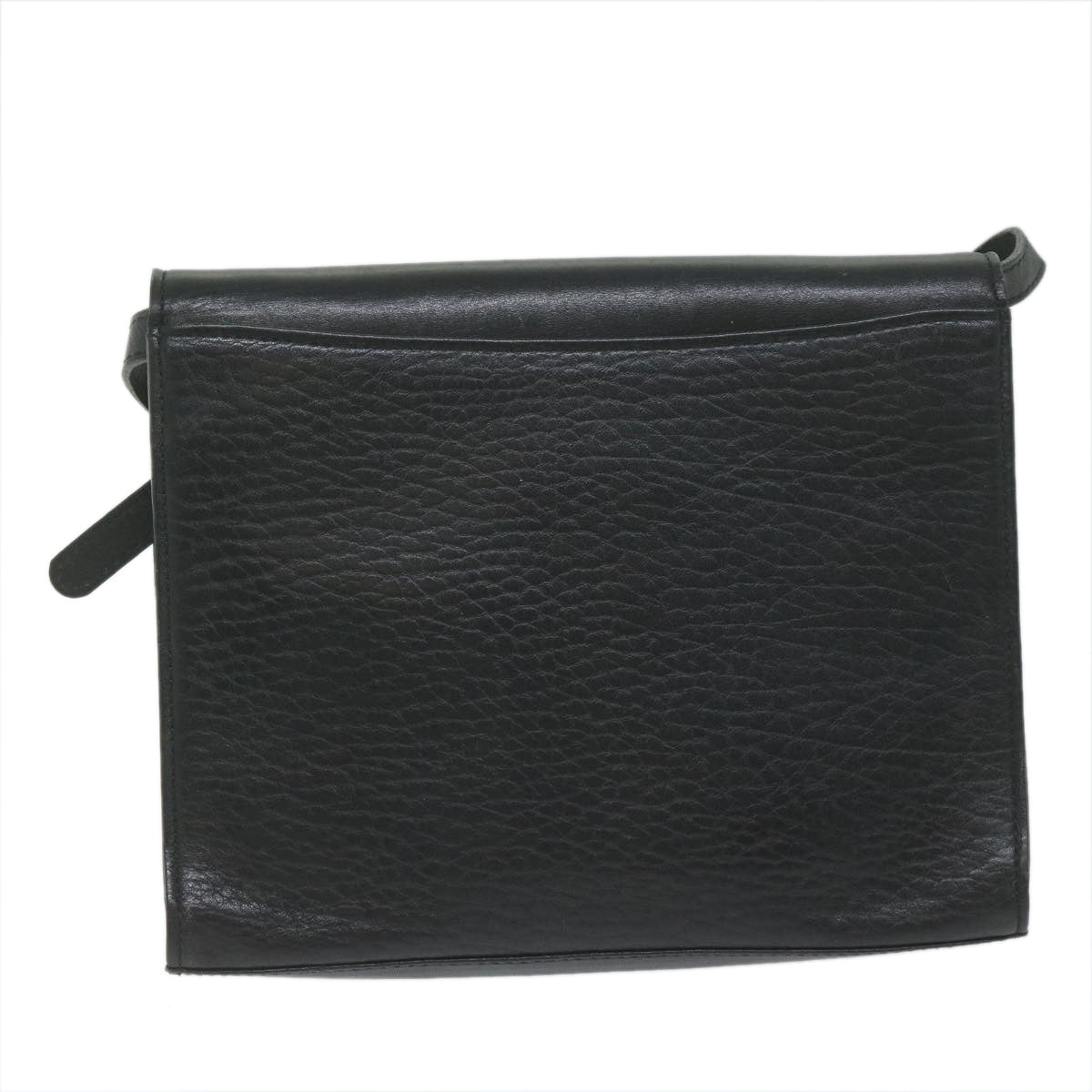 BurberrySs Shoulder Bag Leather Black Auth bs10626