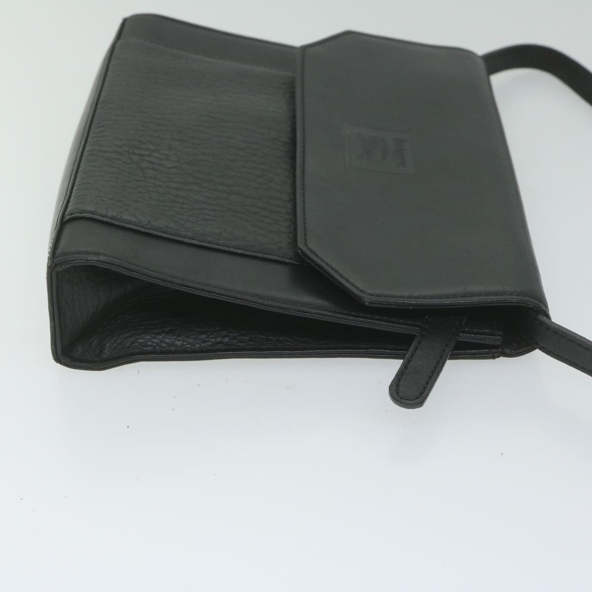 BurberrySs Shoulder Bag Leather Black Auth bs10626