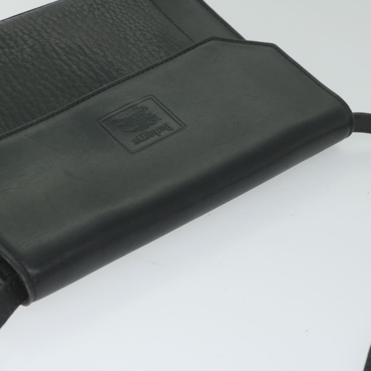 BurberrySs Shoulder Bag Leather Black Auth bs10626