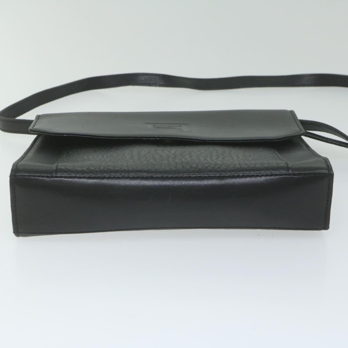 BurberrySs Shoulder Bag Leather Black Auth bs10626