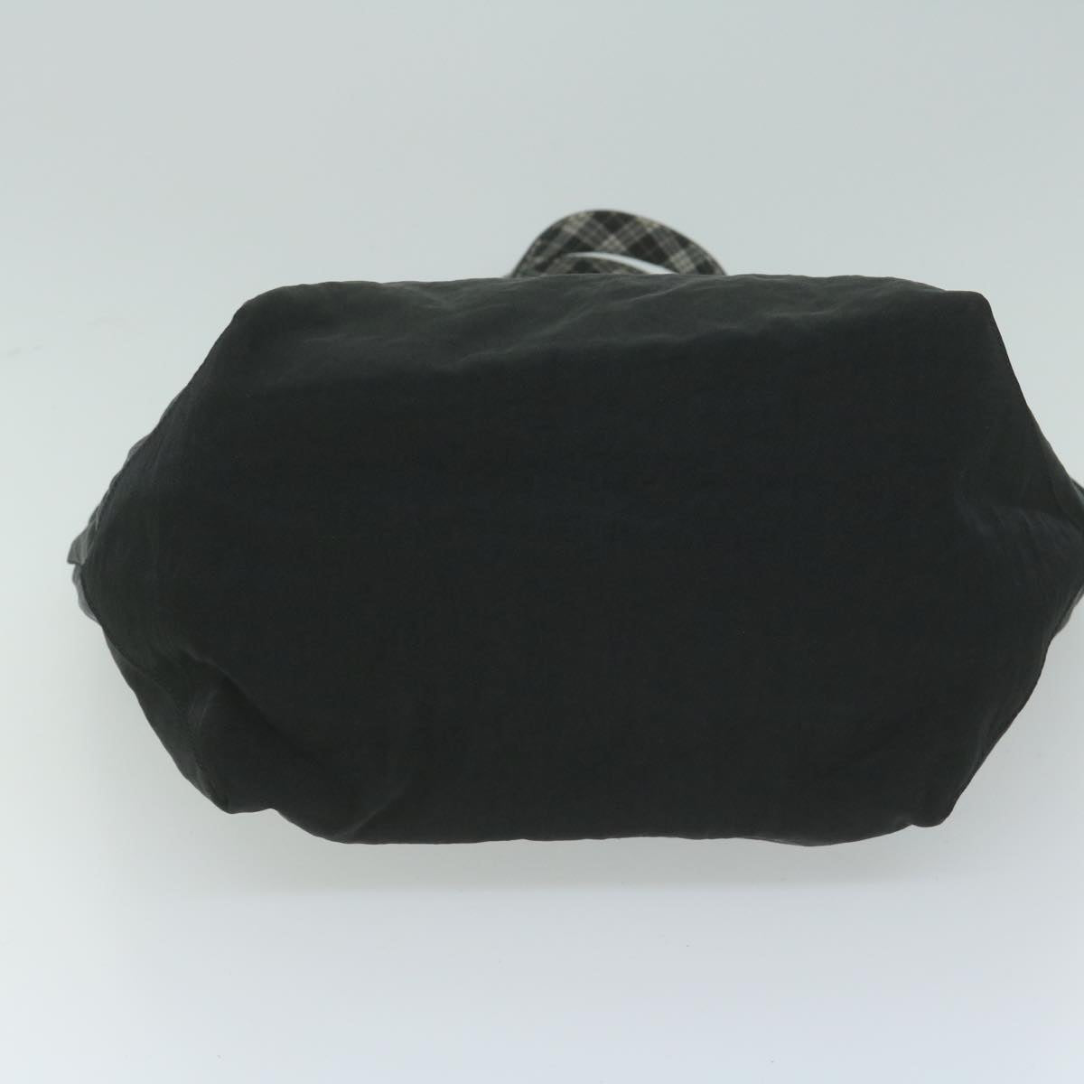 Burberry Nova Check Blue Label Shoulder Bag Nylon Black Auth bs11643