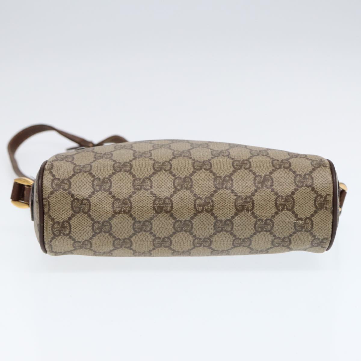 GUCCI GG Supreme Web Sherry Line Shoulder Bag PVC Beige 56 02 087 Auth bs17476
