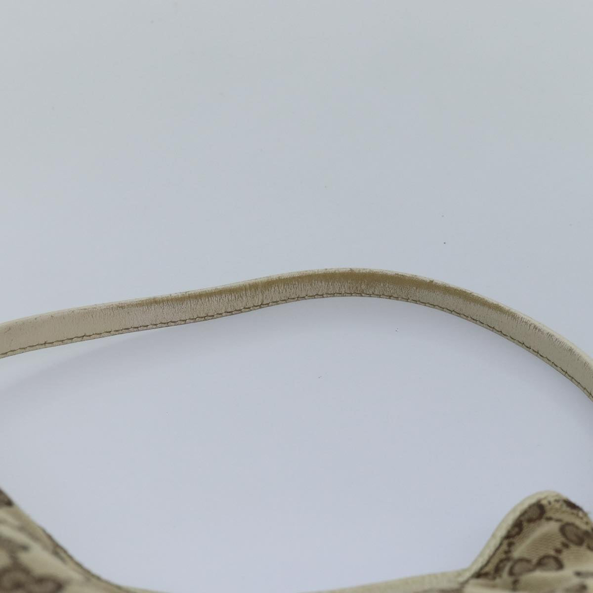 GUCCI GG Canvas Shoulder Bag Beige Gold 169947 Auth bs17560