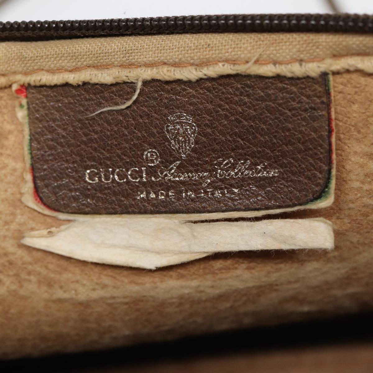 GUCCI GG Supreme Shoulder Bag PVC Leather Beige Gold 97 02 068 Auth bs17607