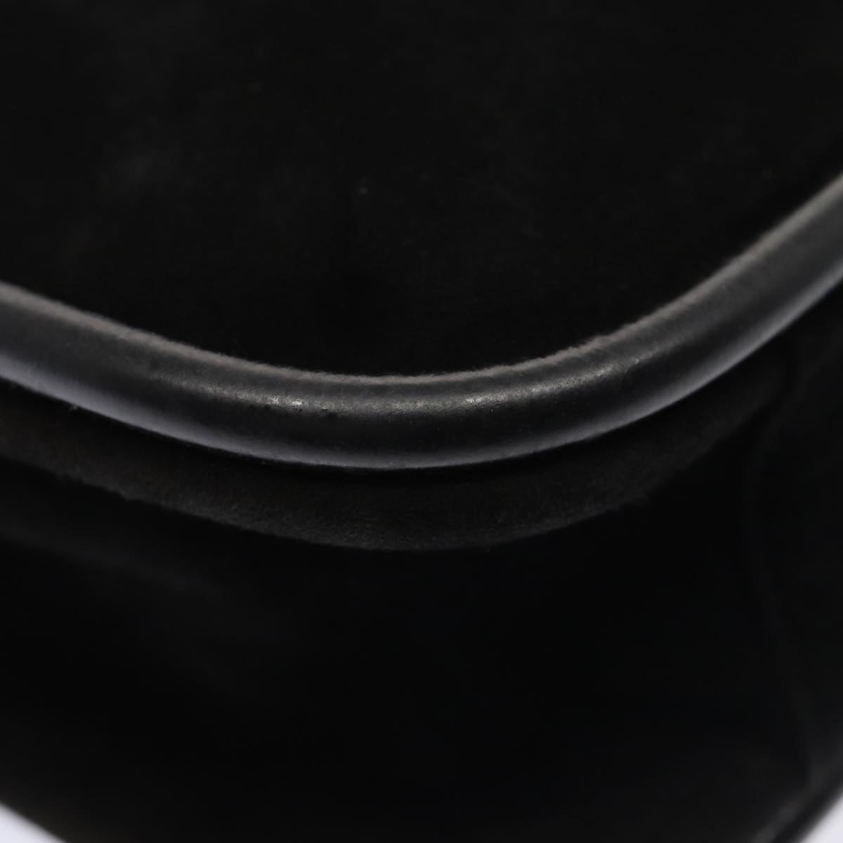 GUCCI Shoulder Bag Suede Black Gold 000 2855 0550 0 Auth bs17714