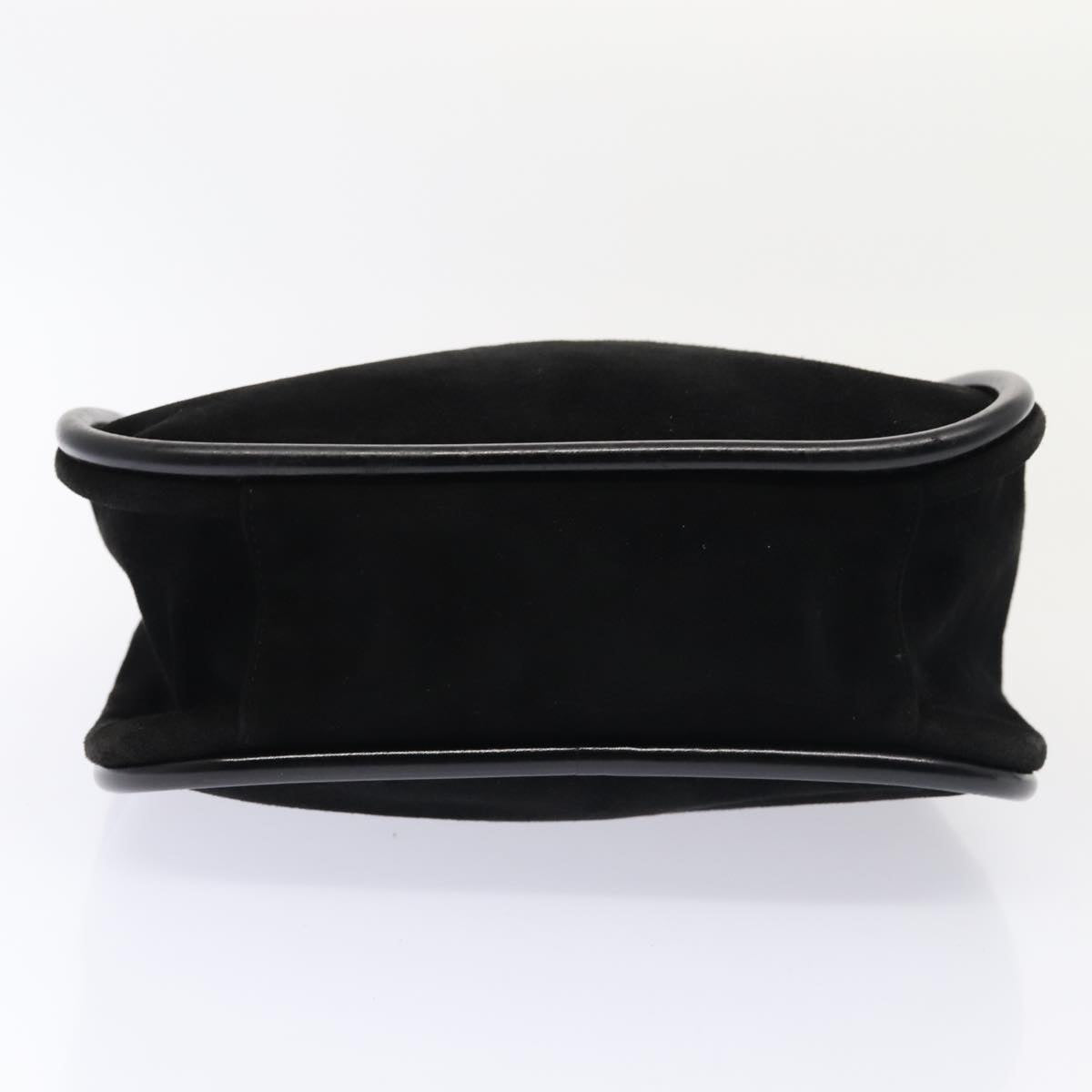 GUCCI Shoulder Bag Suede Black Gold 000 2855 0550 0 Auth bs17714