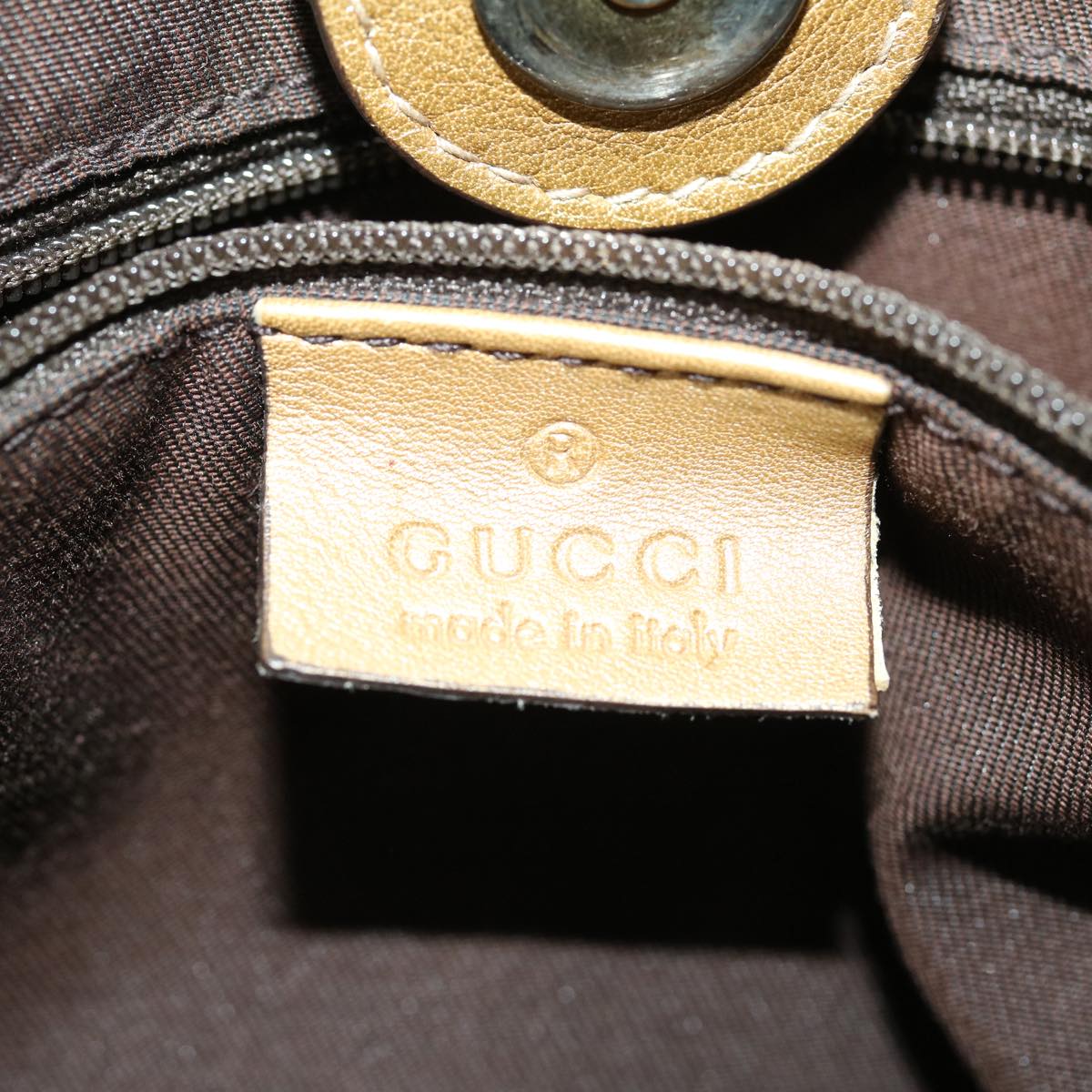 GUCCI GG Canvas Tote Bag Beige Gold 211983204991 bs1798