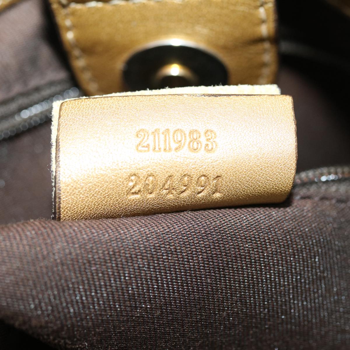 GUCCI GG Canvas Tote Bag Beige Gold 211983204991 bs1798