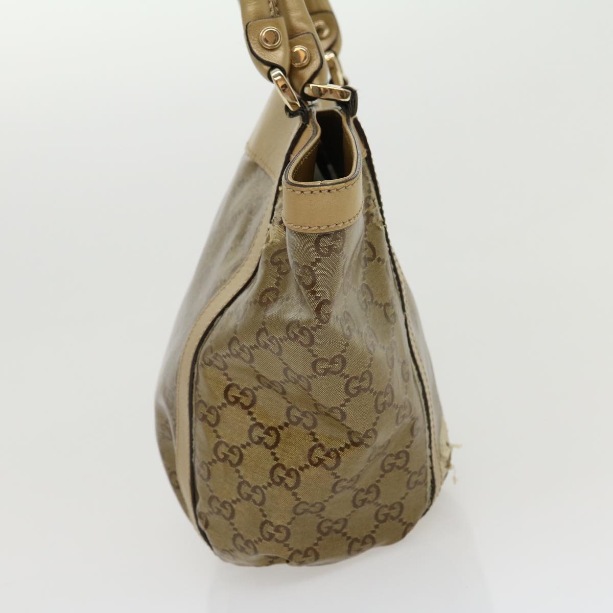 GUCCI GG Canvas Tote Bag Beige Gold 211983204991 bs1798