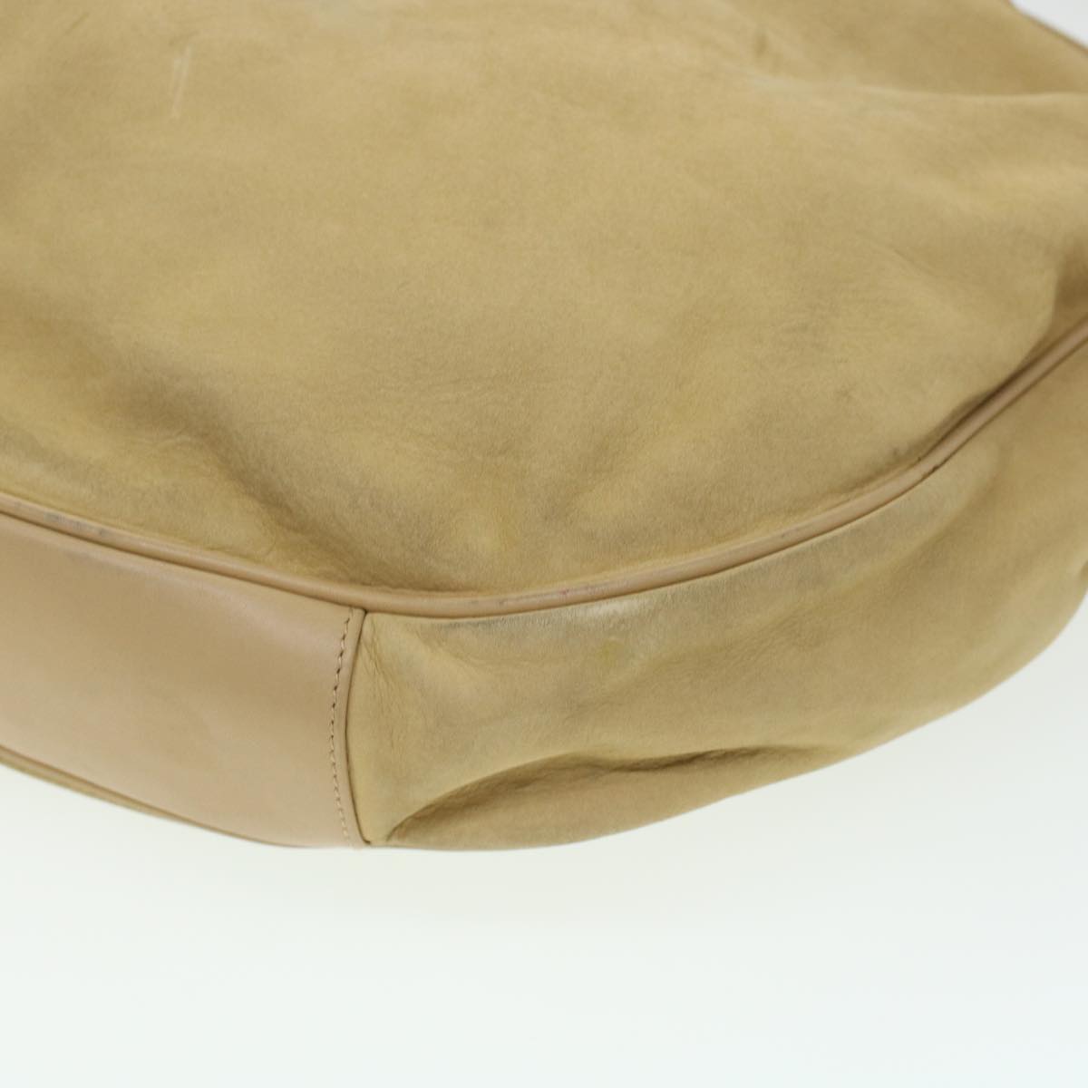 GUCCI Shoulder Bag Leather Beige bs5660