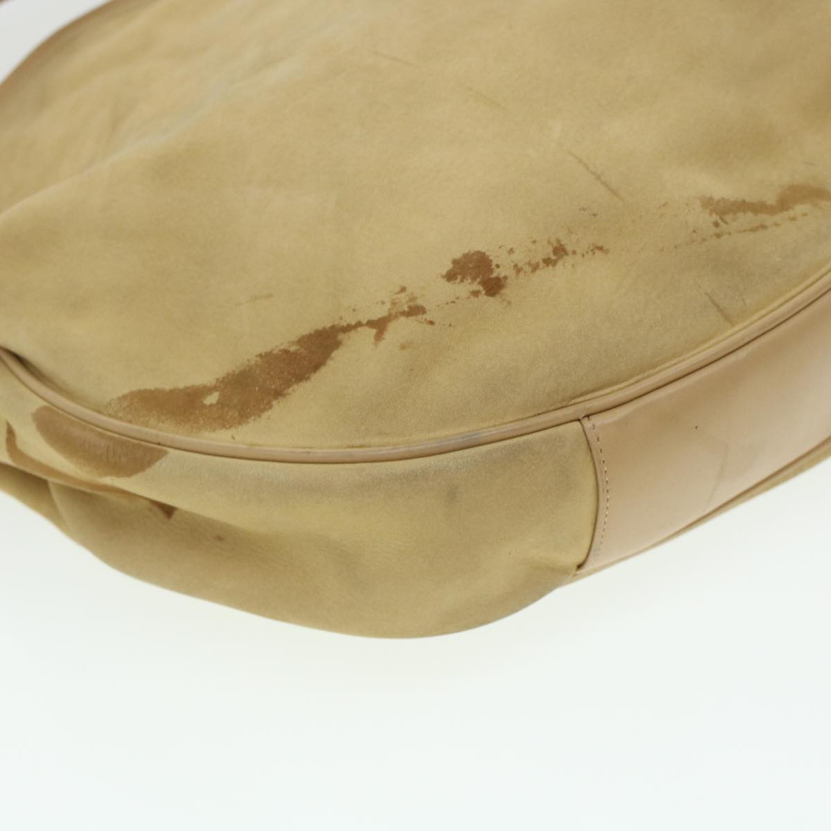 GUCCI Shoulder Bag Leather Beige bs5660