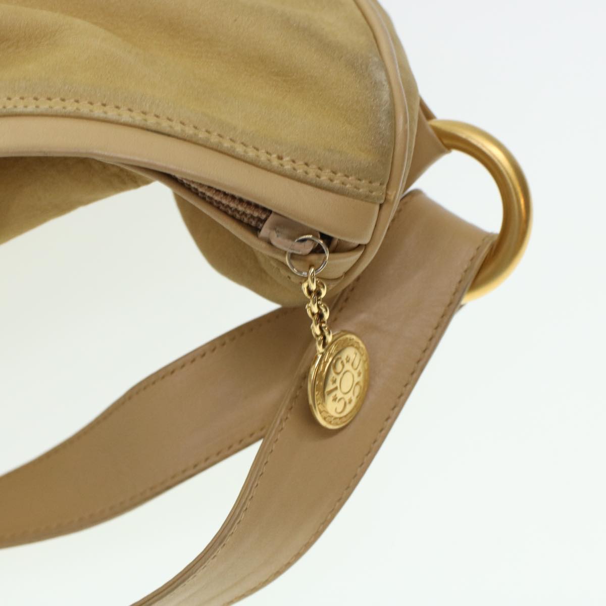 GUCCI Shoulder Bag Leather Beige bs5660
