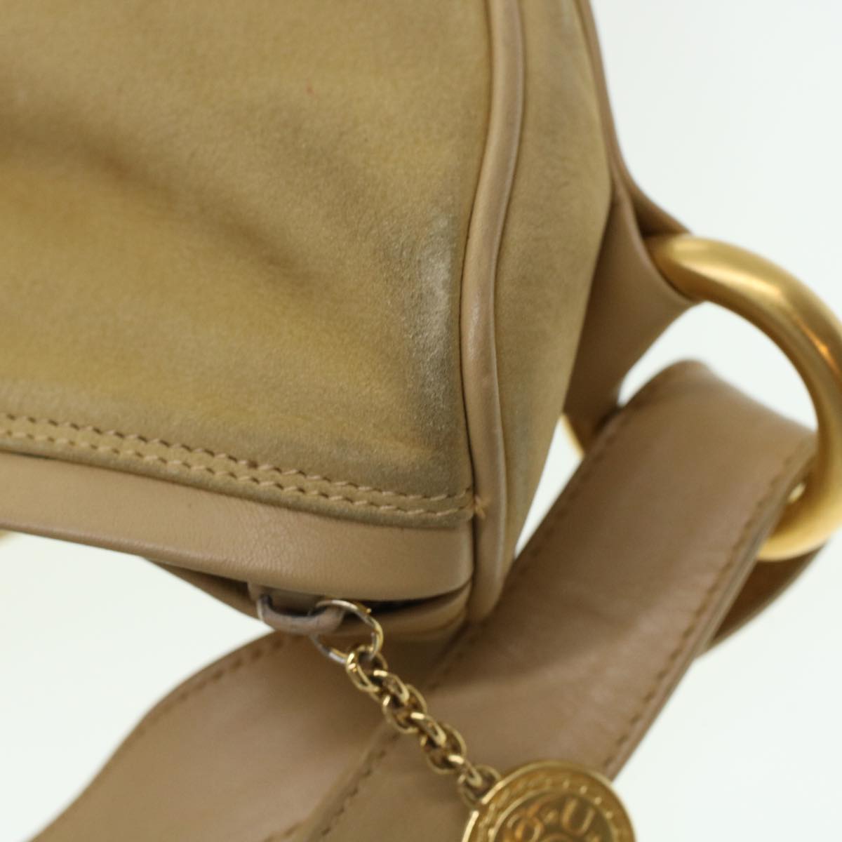 GUCCI Shoulder Bag Leather Beige bs5660