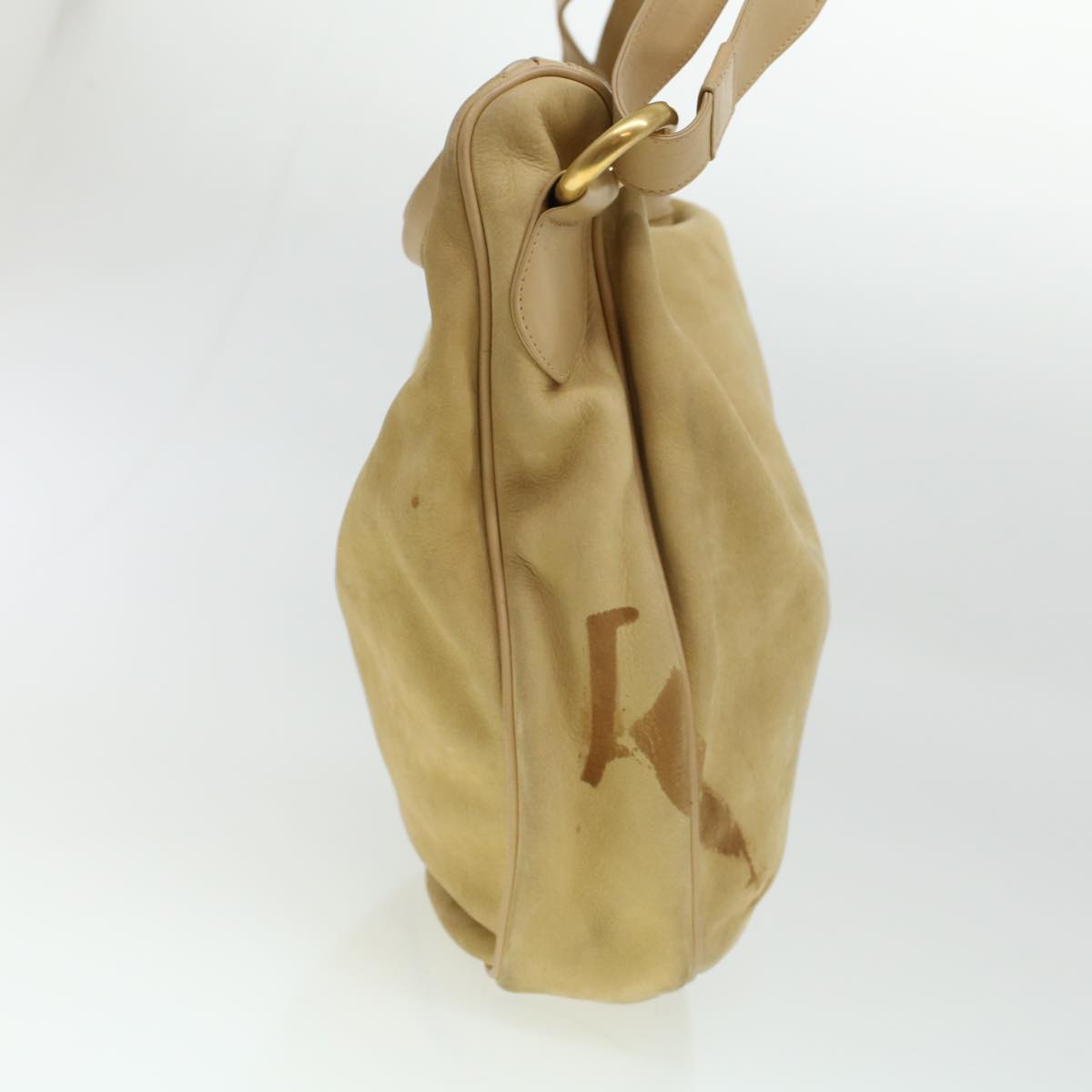 GUCCI Shoulder Bag Leather Beige bs5660