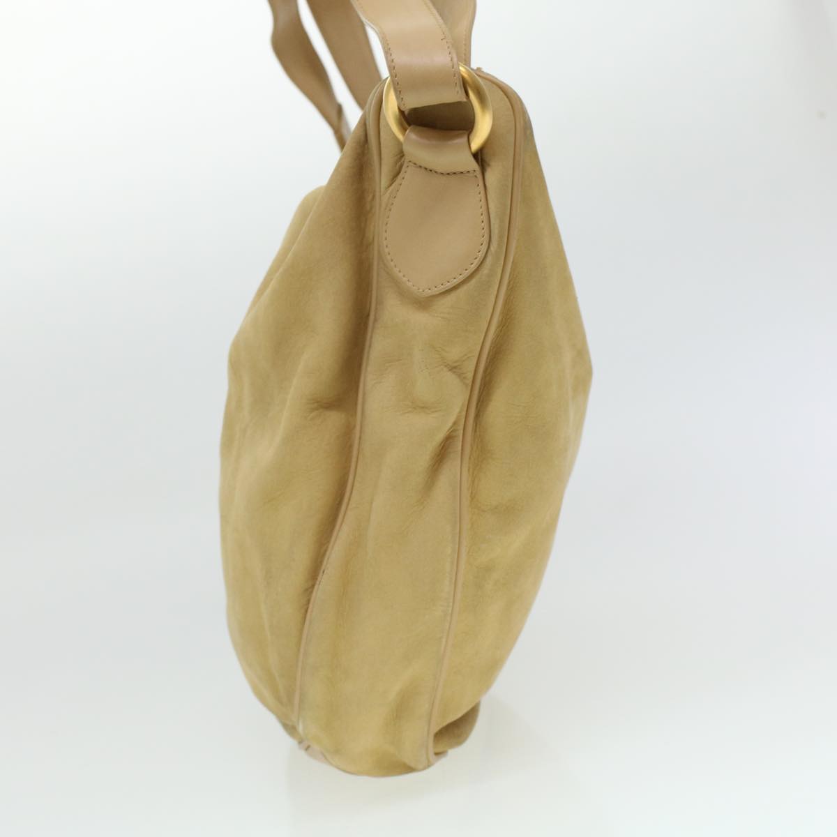 GUCCI Shoulder Bag Leather Beige bs5660