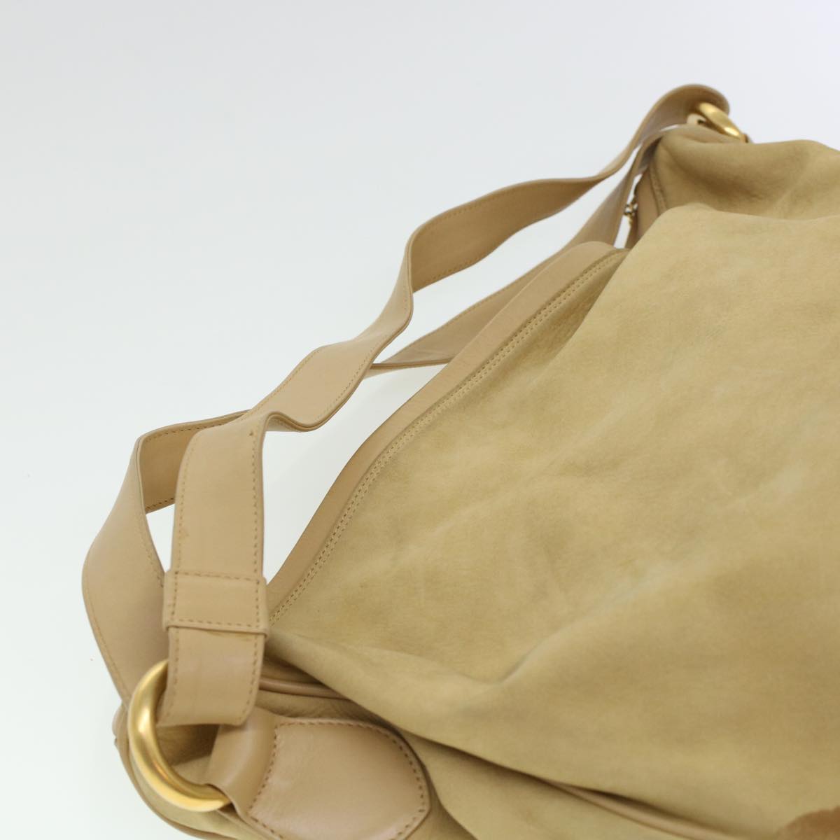 GUCCI Shoulder Bag Leather Beige bs5660