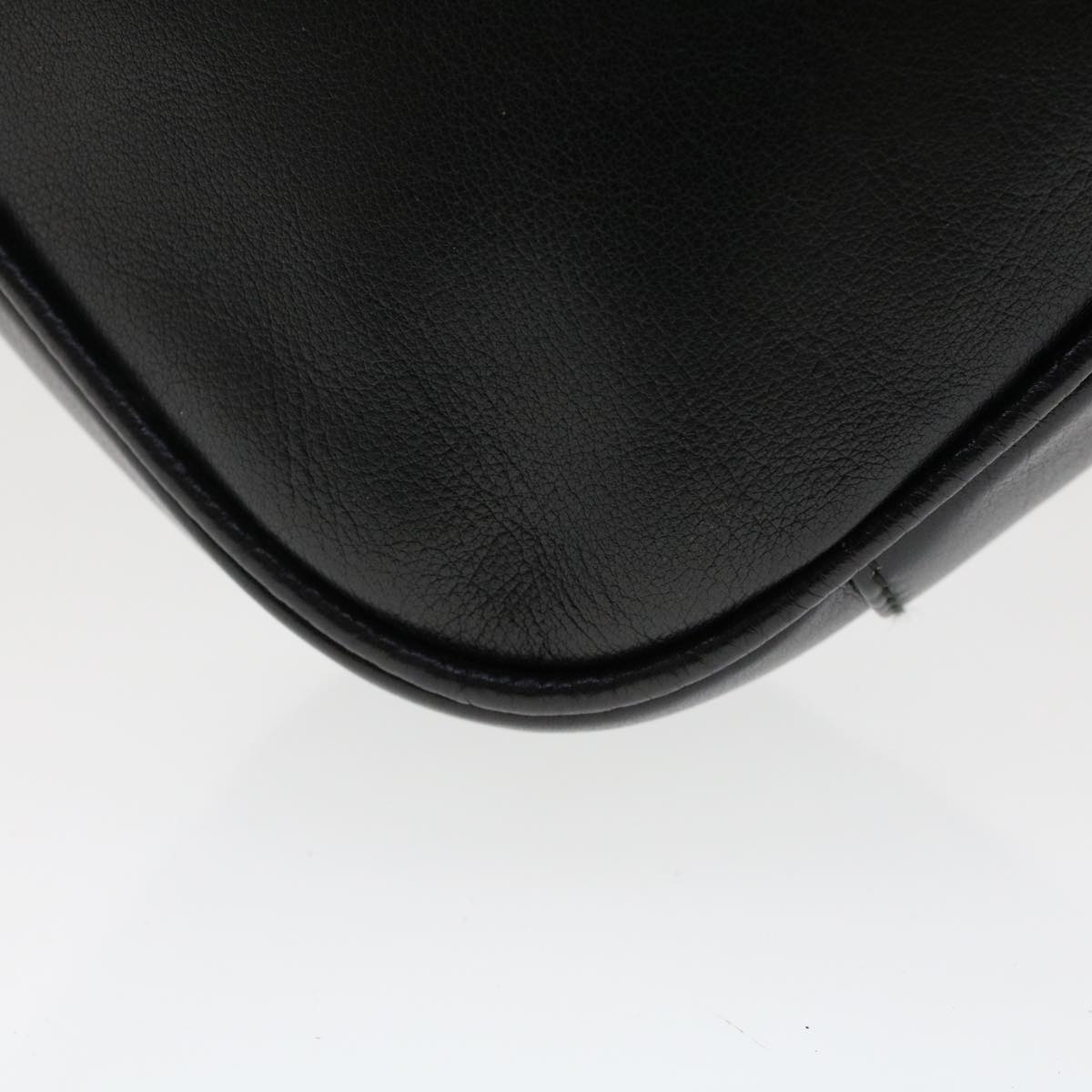 GUCCI Bamboo Shoulder Bag Leather Black 0011638 bs6460