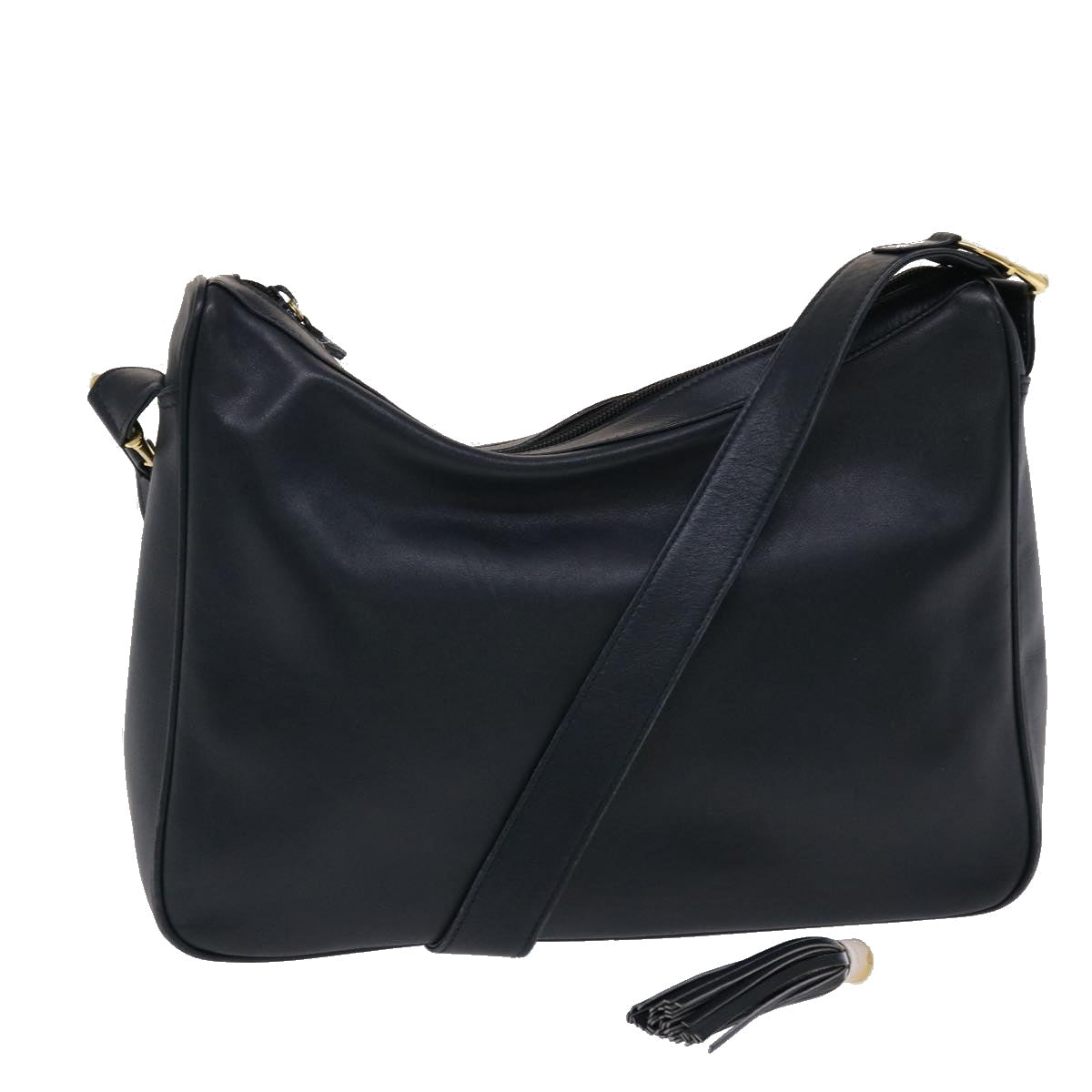 GUCCI Shoulder Bag Leather Navy bs6472