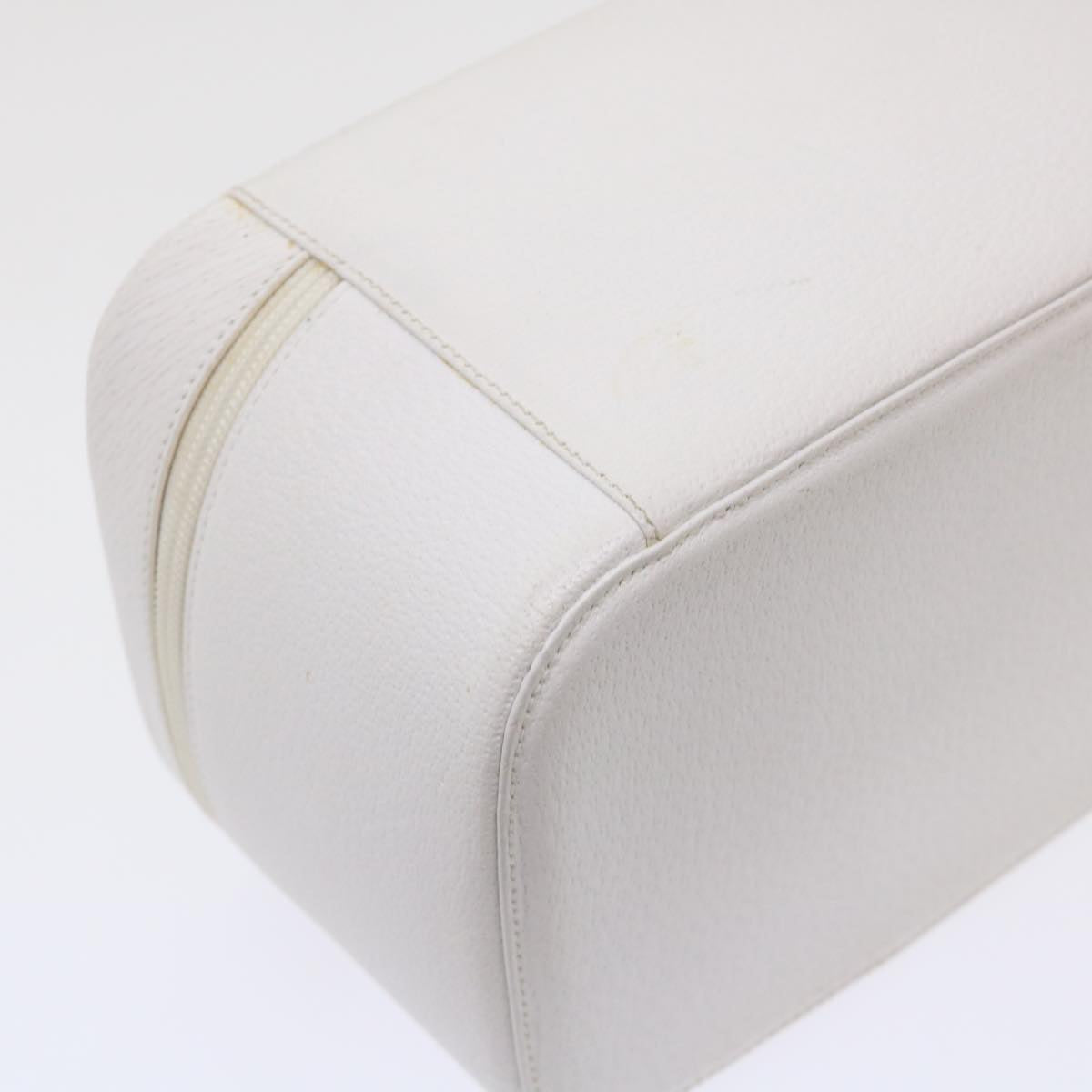 GUCCI Vanity Cosmetic Pouch Leather White 03917050710 bs6557